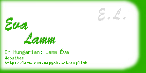 eva lamm business card
